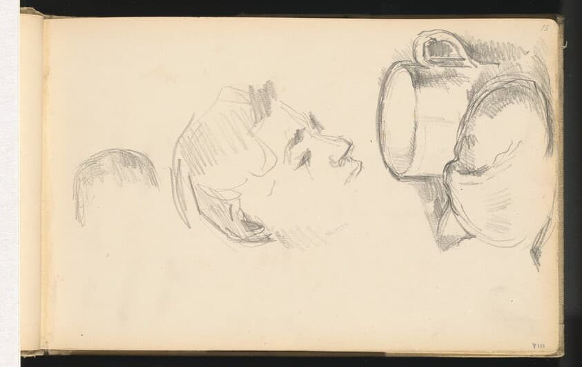 A Head, a Cup, and a Bread Roll — Paul Cezanne