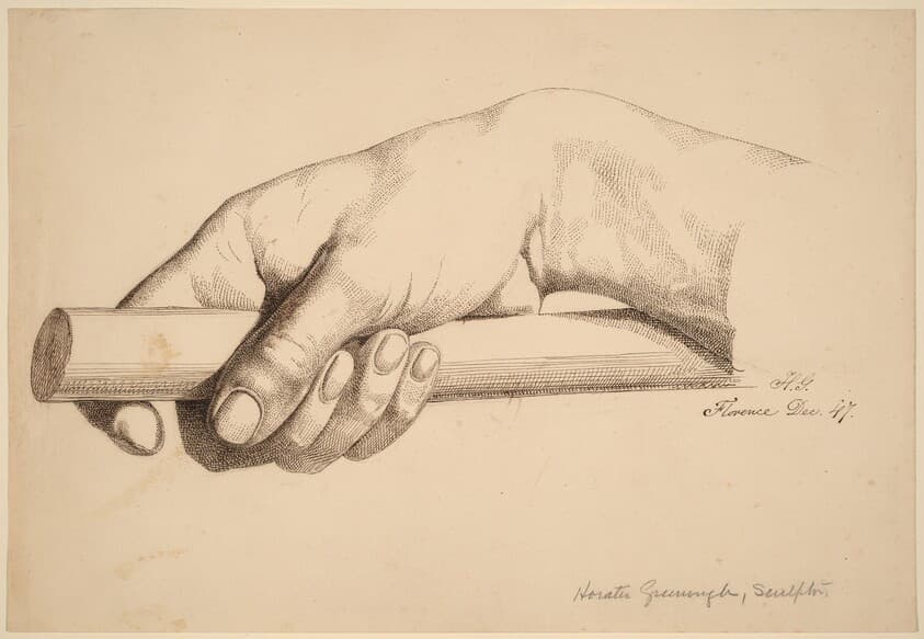 Right Hand Holding Short Rod — Horatio Greenough