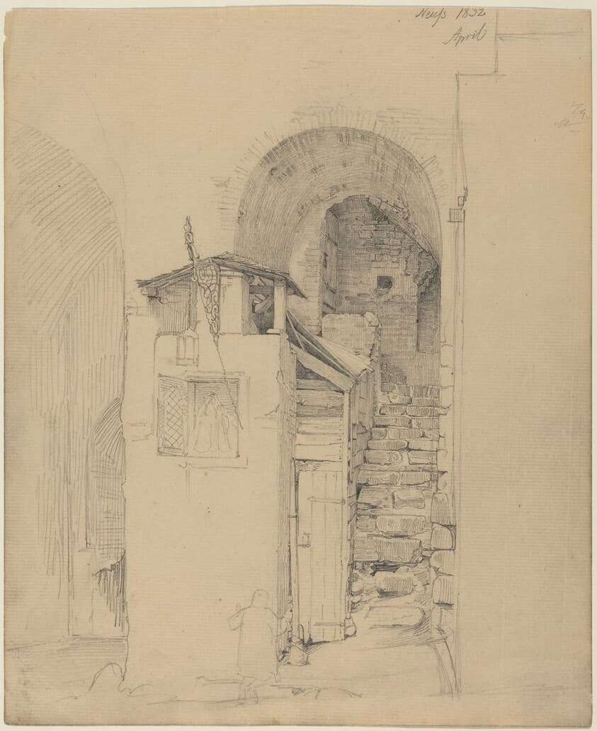 Ruined Stairs at Neuss — Johann Wilhelm Schirmer