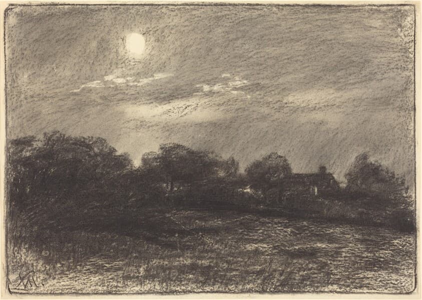 Evening, Farm Landscape — William Morris Hunt