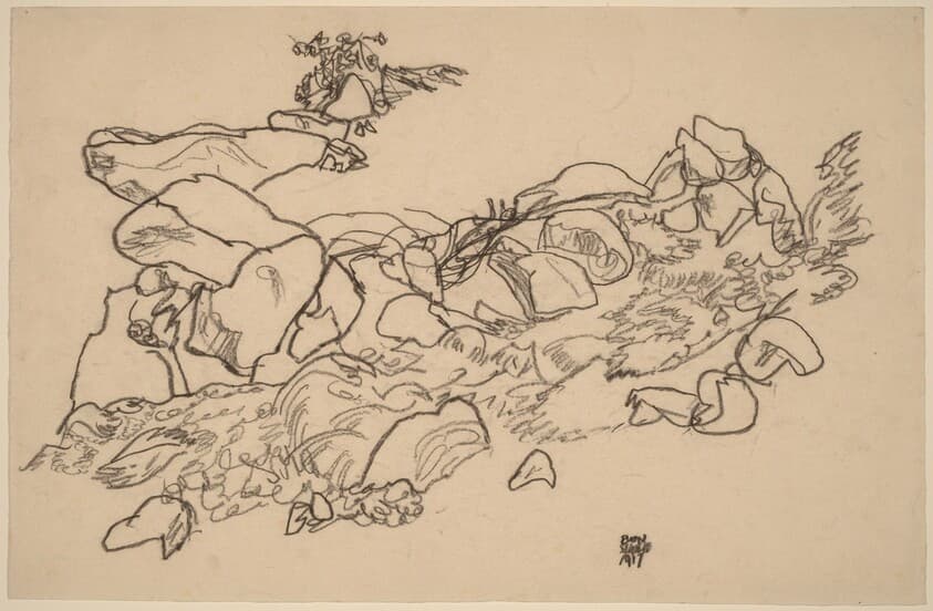 Mountain Stream — Egon Schiele