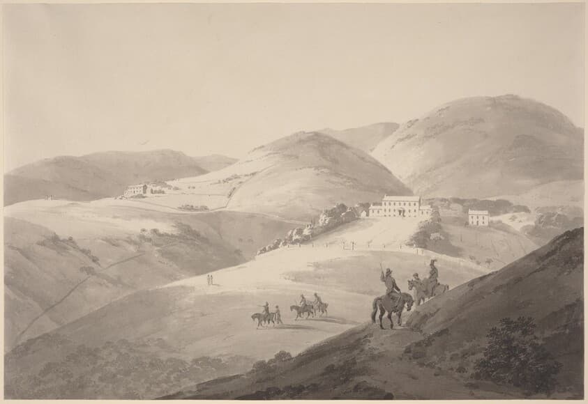 View of the Governor's House in St. Helena — Thomas Daniell