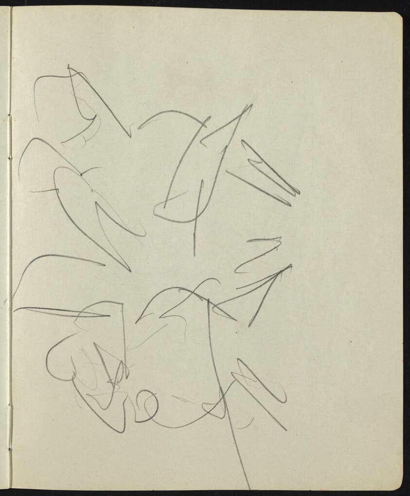 Dancers and Performers (Page from a Sketchbook) — Ernst Ludwig Kirchner