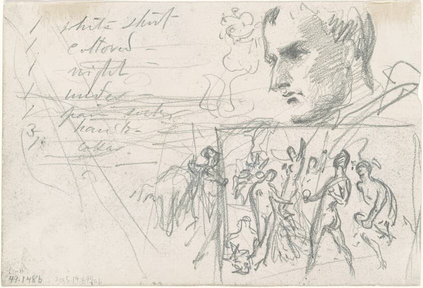 Napoleonic Head and Judgment of Paris [verso] — John Singer Sargent