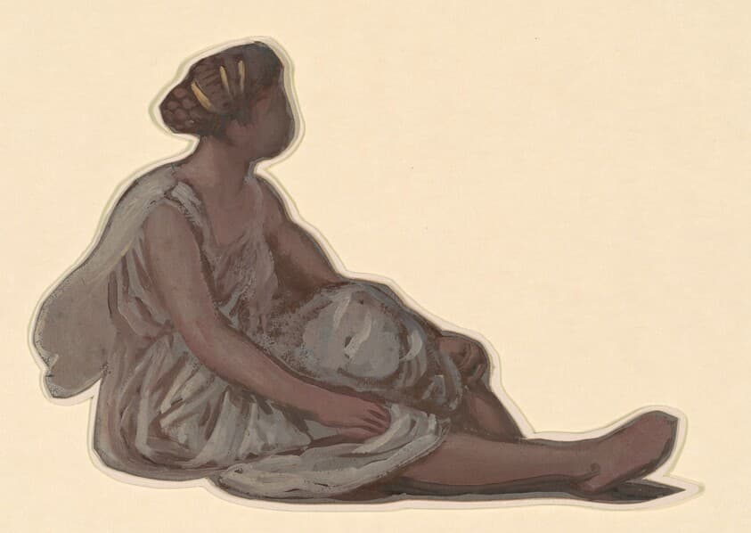 Study for "Greek Girls Bathing" — Elihu Vedder