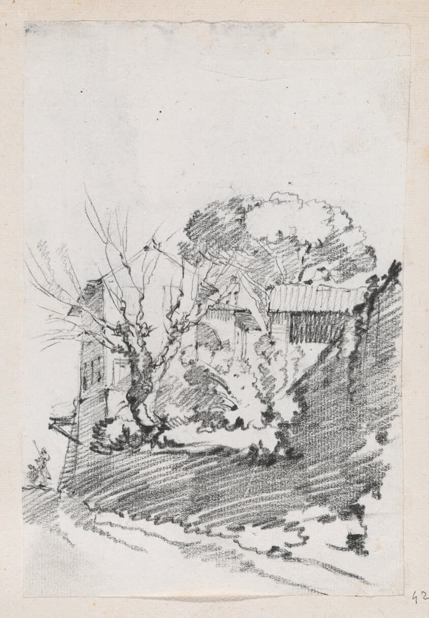 Houses beside a Road in Italy — Joseph-Marie Vien