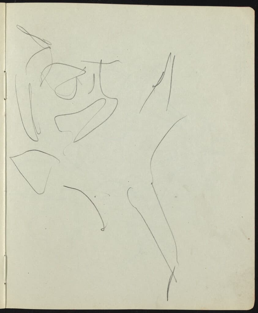 Dancers and Performers (Page from a Sketchbook) — Ernst Ludwig Kirchner