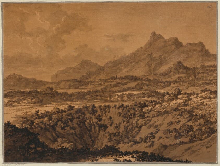 Mountain Landscape with a Hollow — Alexander Cozens