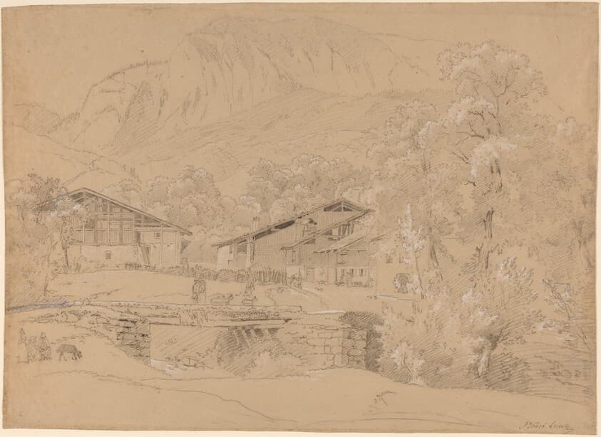 An Alpine Village in Summertime — Jean Antoine Linck