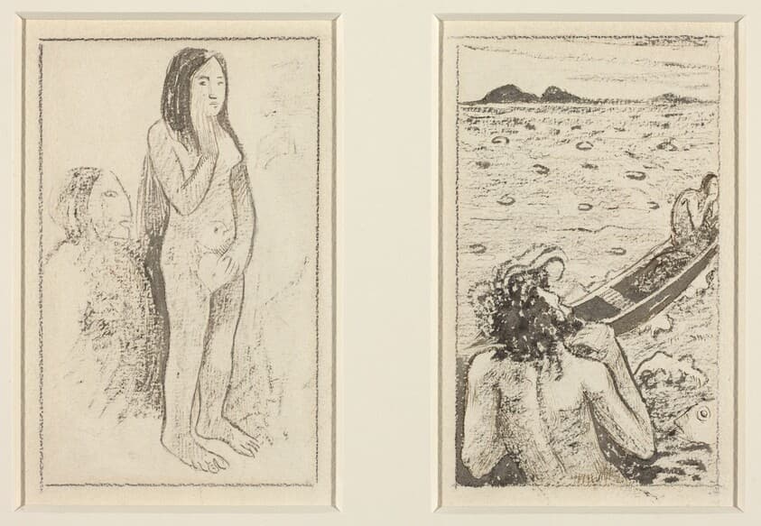 Parau No Te Varau Ino (left); Tahitian Legend (right) — Paul Gauguin