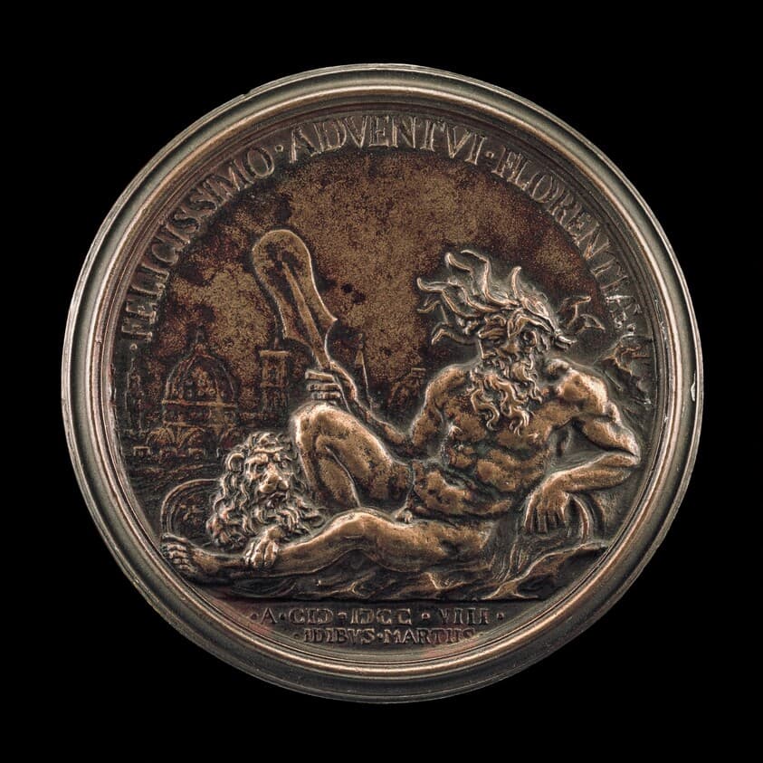 Personification of the River Arno [reverse] — Antonio Montauti