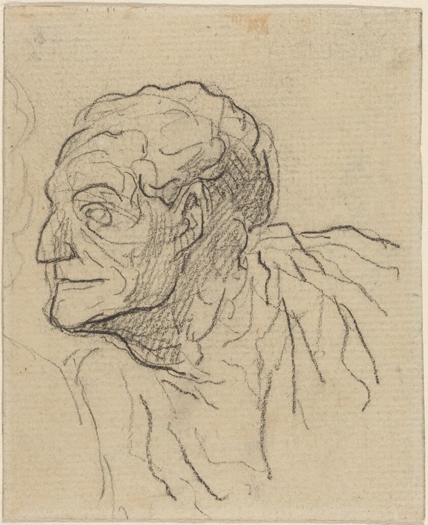 Study of a Man — Honoré Daumier