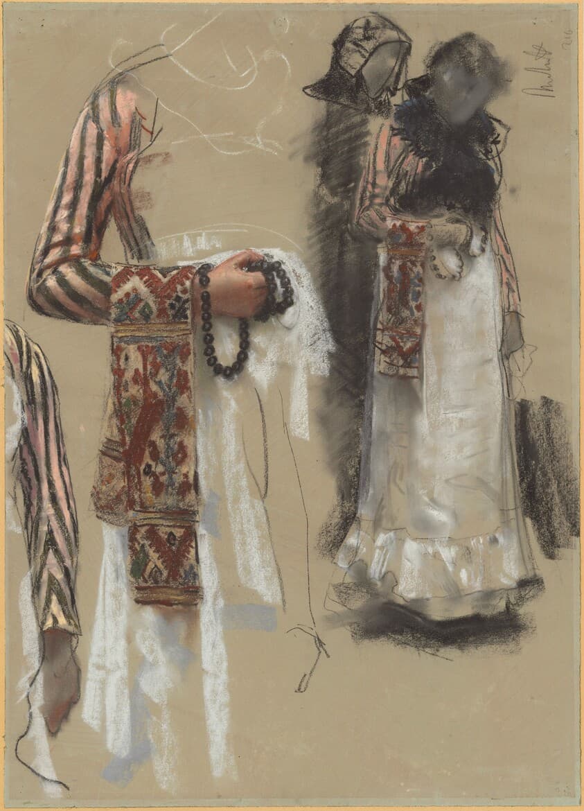 Southern Italian Woman Dressed for Church — Francesco Paolo Michetti