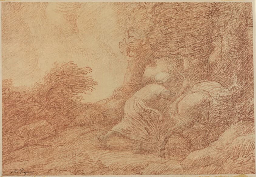 Peasant and Ass — Alphonse Legros
