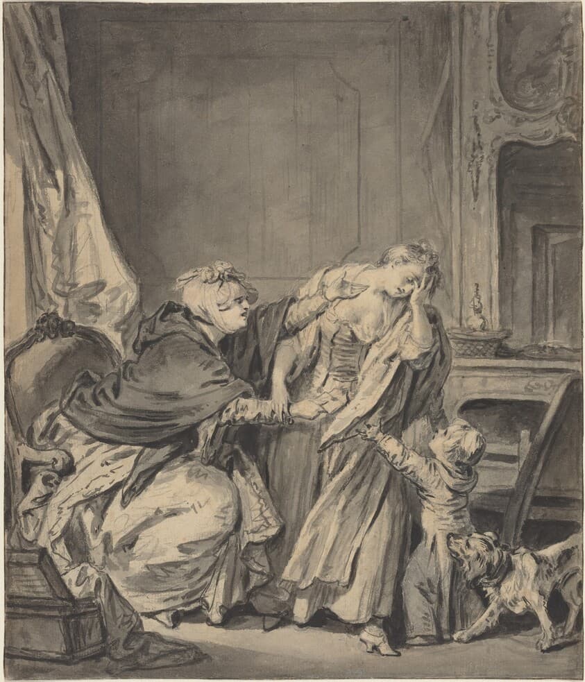 The Angry Mother — Jean-Baptiste Greuze