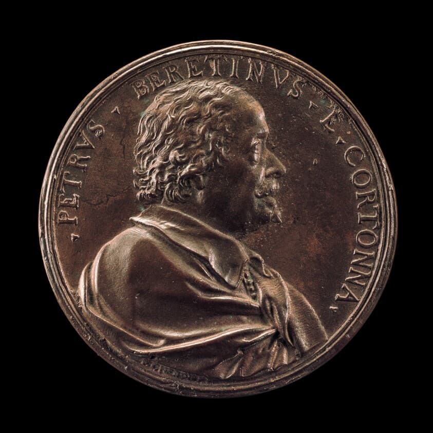 Pietro da Cortona, 1596-1669, Italian Painter [obverse] — Charles-Jean-François Chéron