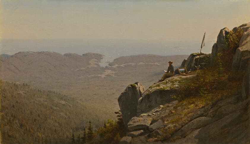 The Artist Sketching at Mount Desert, Maine — Sanford Robinson Gifford