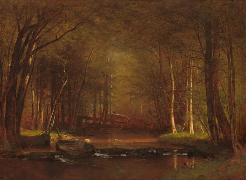Trout Brook in the Catskills — Worthington Whittredge