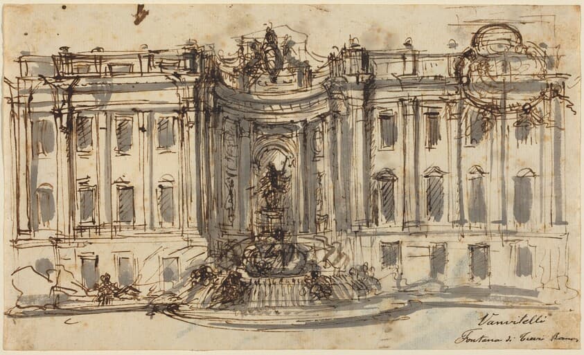 Proposal for the Trevi Fountain — Luigi Vanvitelli