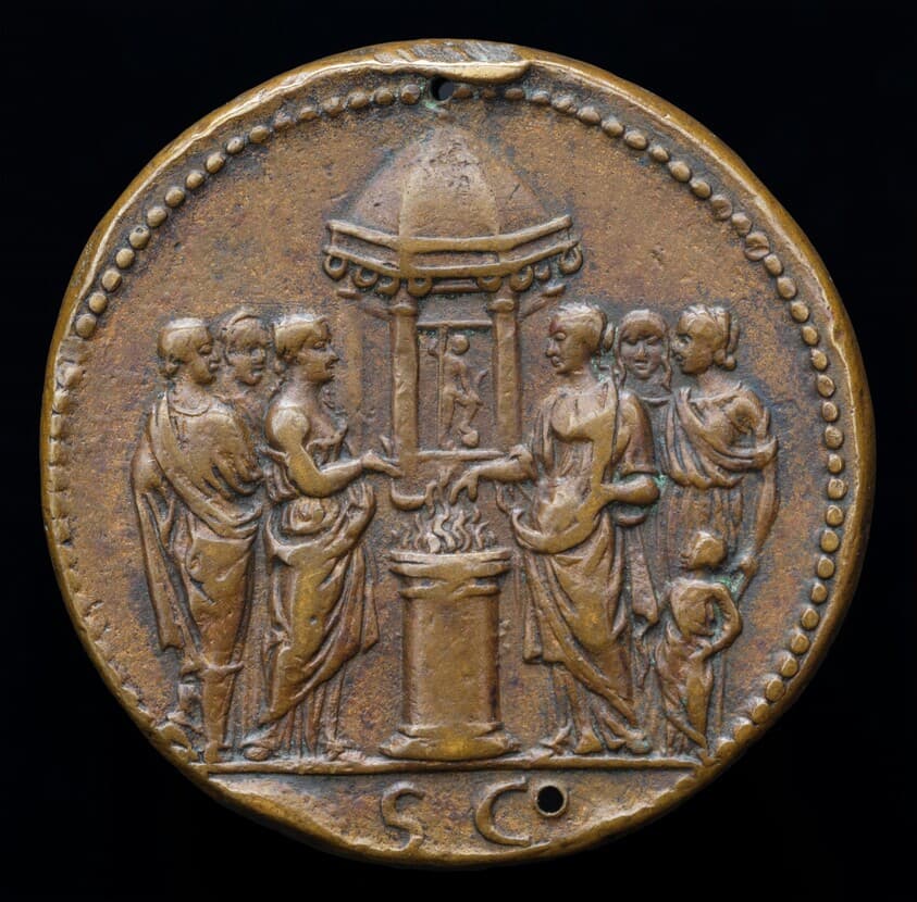 Faustina the Younger and Five Women Sacrificing [reverse] — Giovanni da Cavino