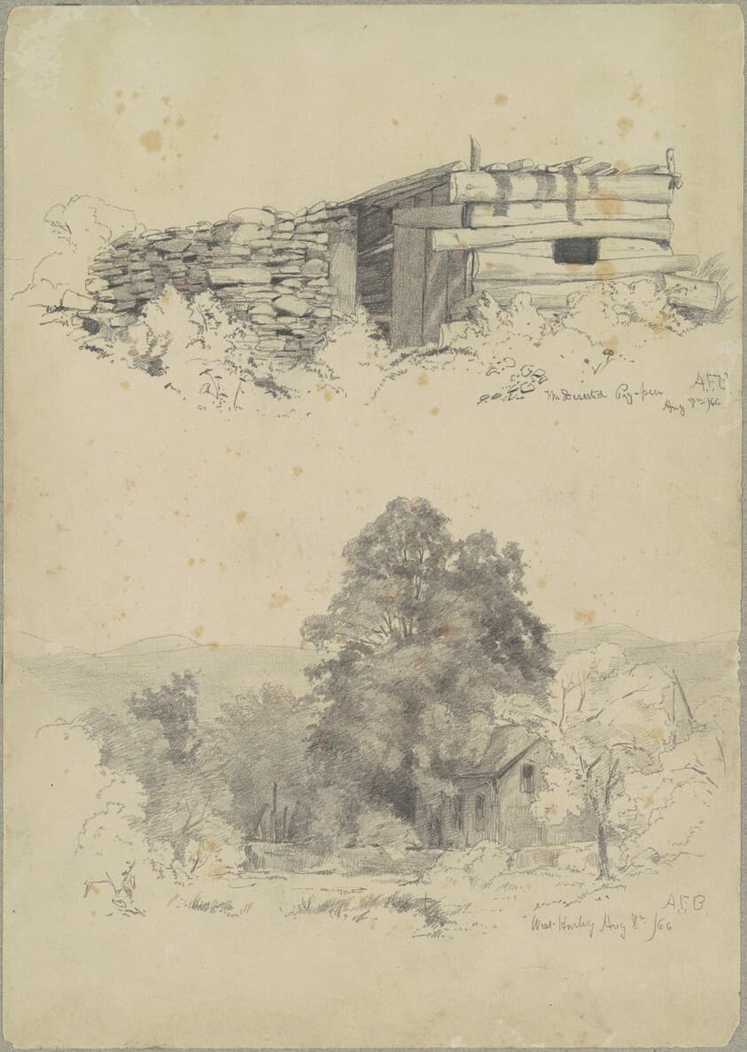 The Deserted Pigpen; and West Hurley — Andrew Fisher Bunner