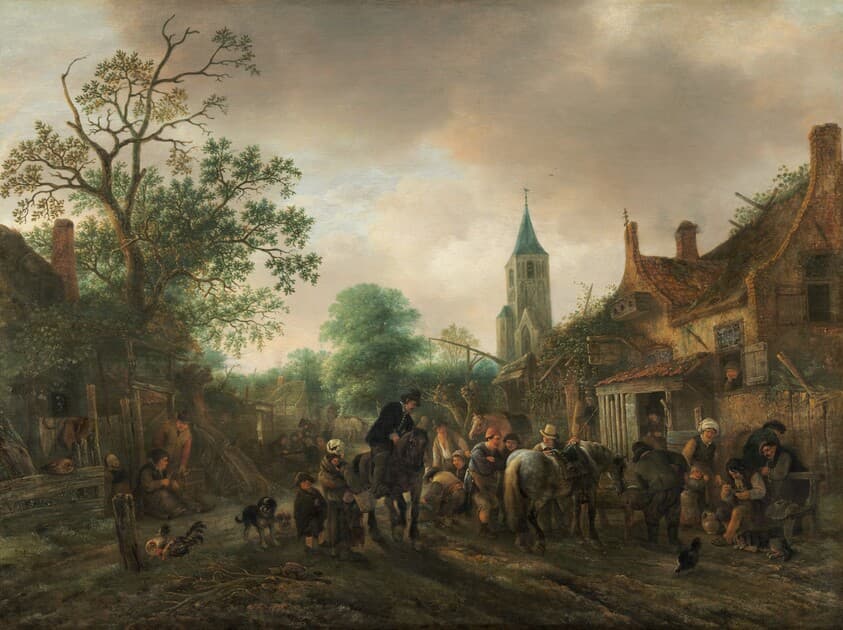 The Halt at the Inn — Isack van Ostade