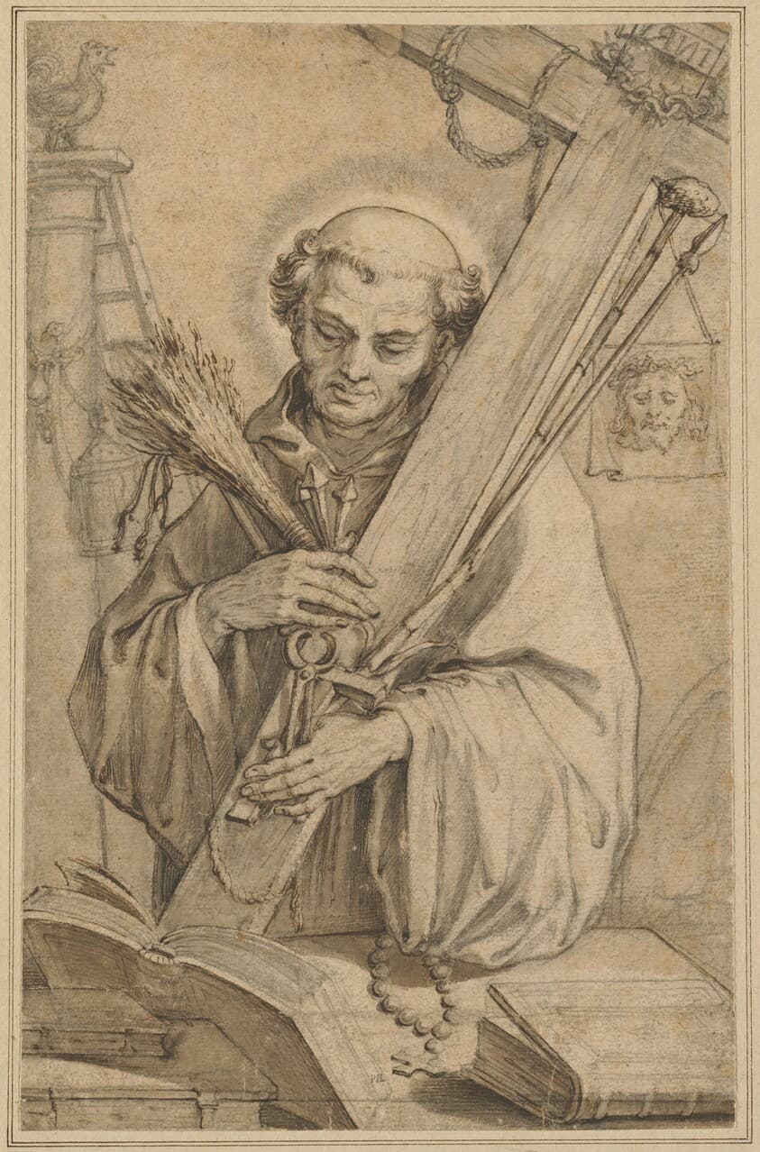 Saint Bernard of Clairvaux with the Instruments of the Passion — Pieter de Jode I