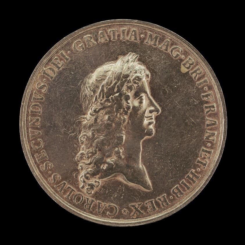 Charles II, King of England: Proclamation of the Peace of Breda [obverse] — Jan Roettiers