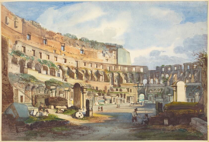 Interior of the Colosseum — Ippolito Caffi