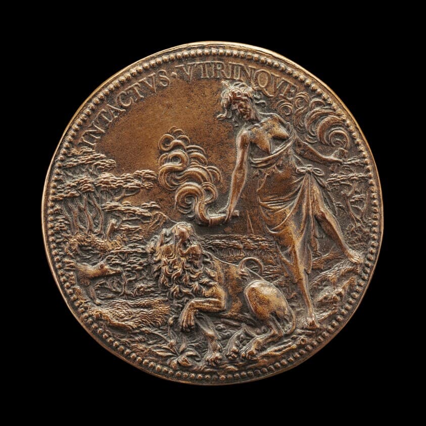 Lion and Fury with Torches [reverse] — Guillaume Dupré