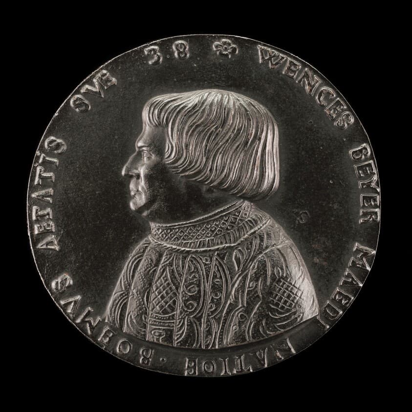 Václav Payer (Wenceslaus Beyer), 1488-1537, State Physician of Bohemia [obverse] — Master M.P.
