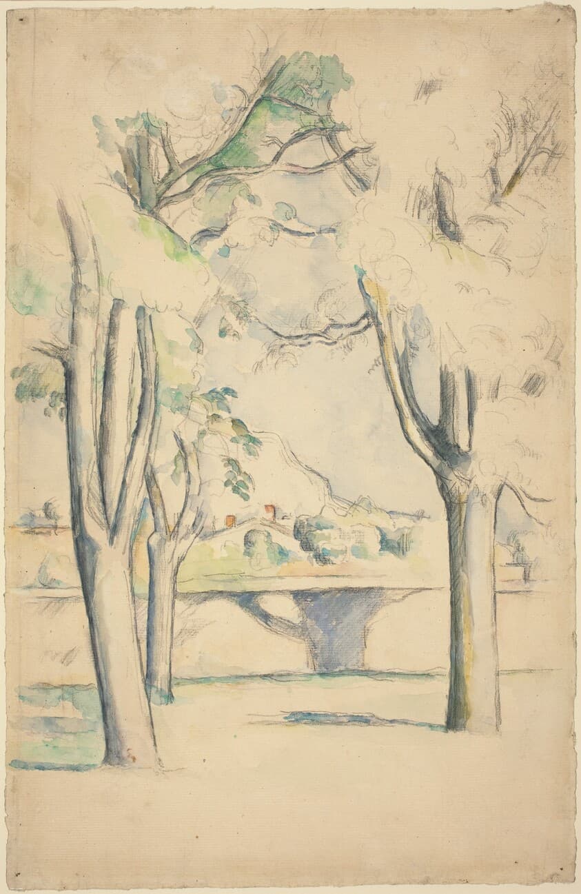 Mont Sainte-Victoire Seen beyond the Wall of the Jas de Bouffan — Paul Cezanne