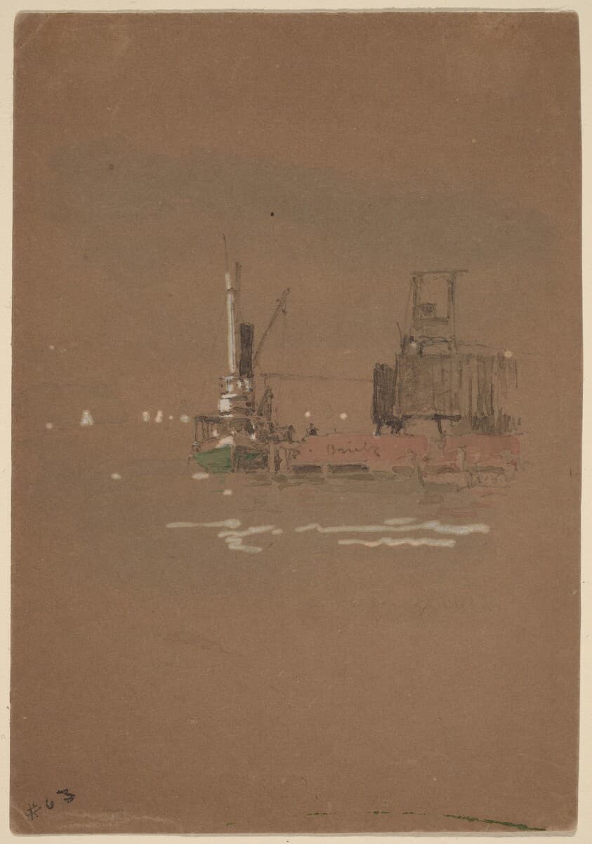 Hudson River Brick Piers — Jasper Francis Cropsey