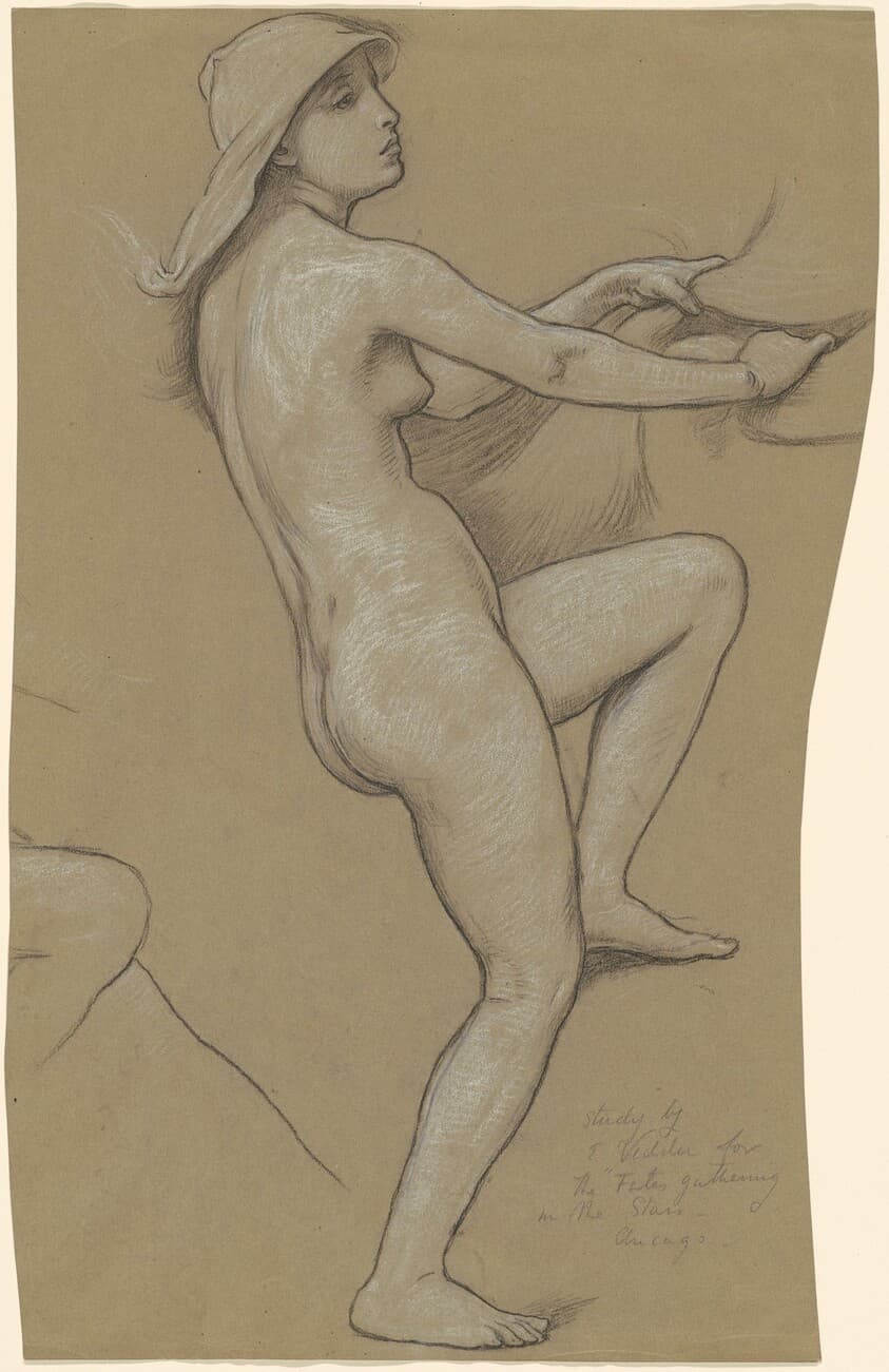 Study for "The Fates Gathering in the Stars" — Elihu Vedder