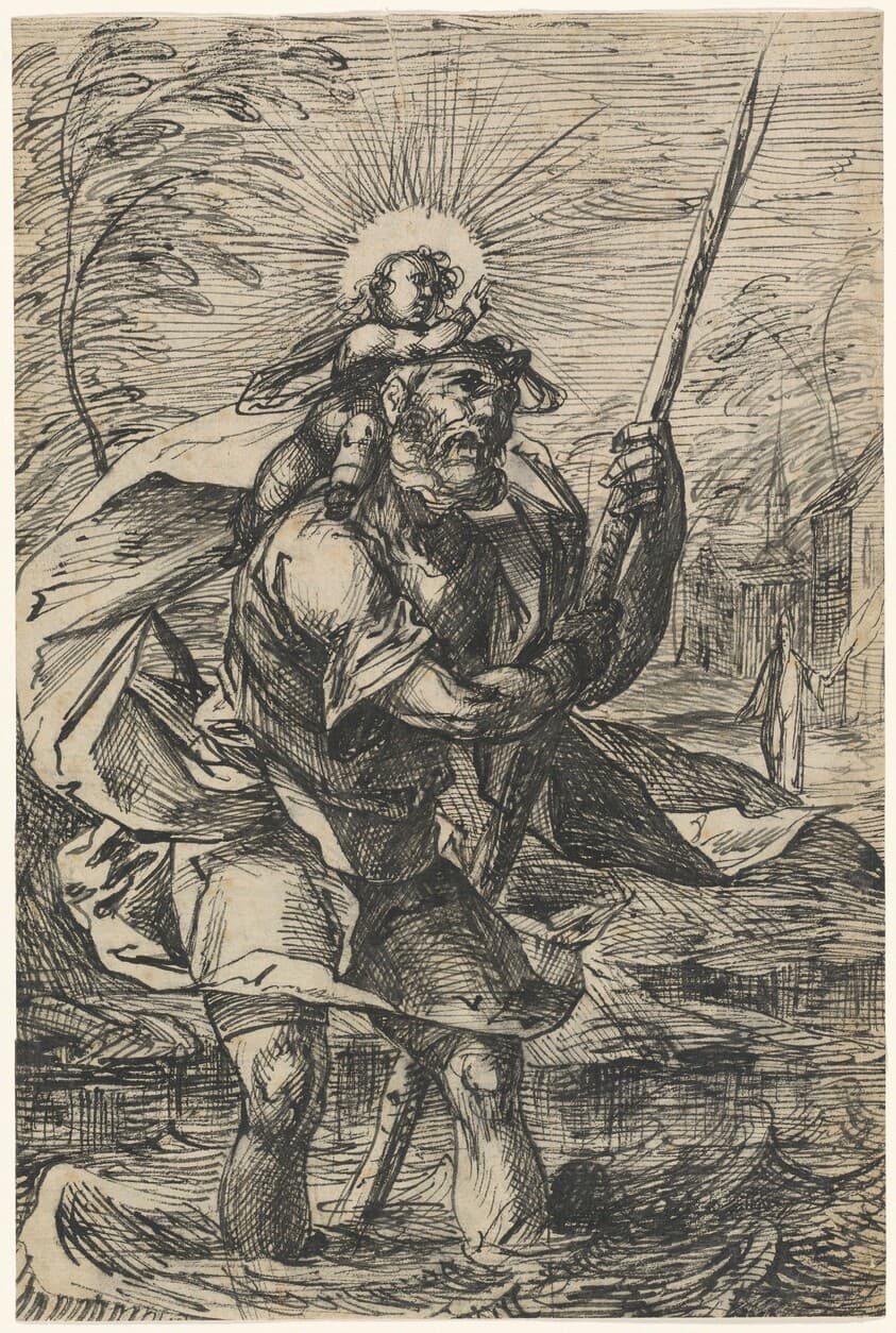 Saint Christopher (recto) — Hermann Weyer