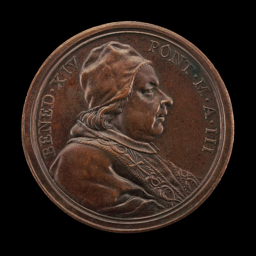 Benedict XIV (Prospero Lorenzo Lambertini, 1675-1758), Pope 1740 [obverse] — Ottone Hamerani