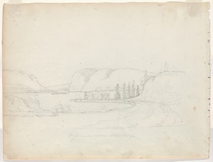 Highlands from Newburgh [verso] — Alexander Robertson