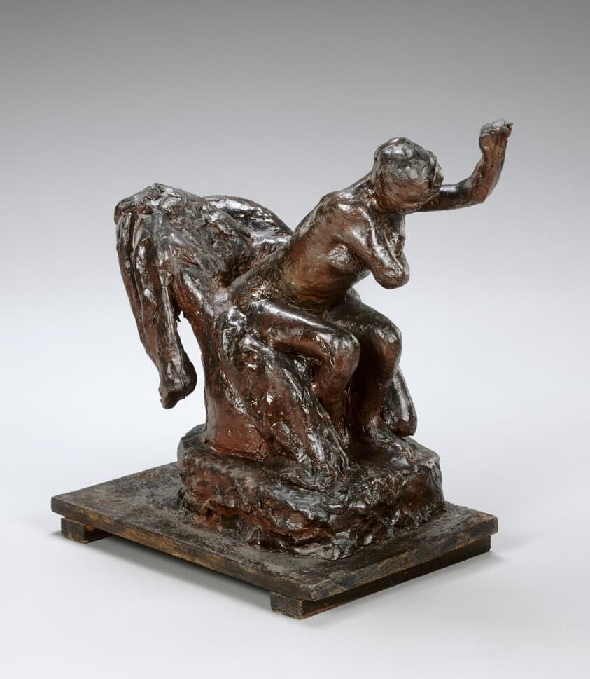 Woman Seated in an Armchair, Wiping Her Left Armpit — Edgar Degas