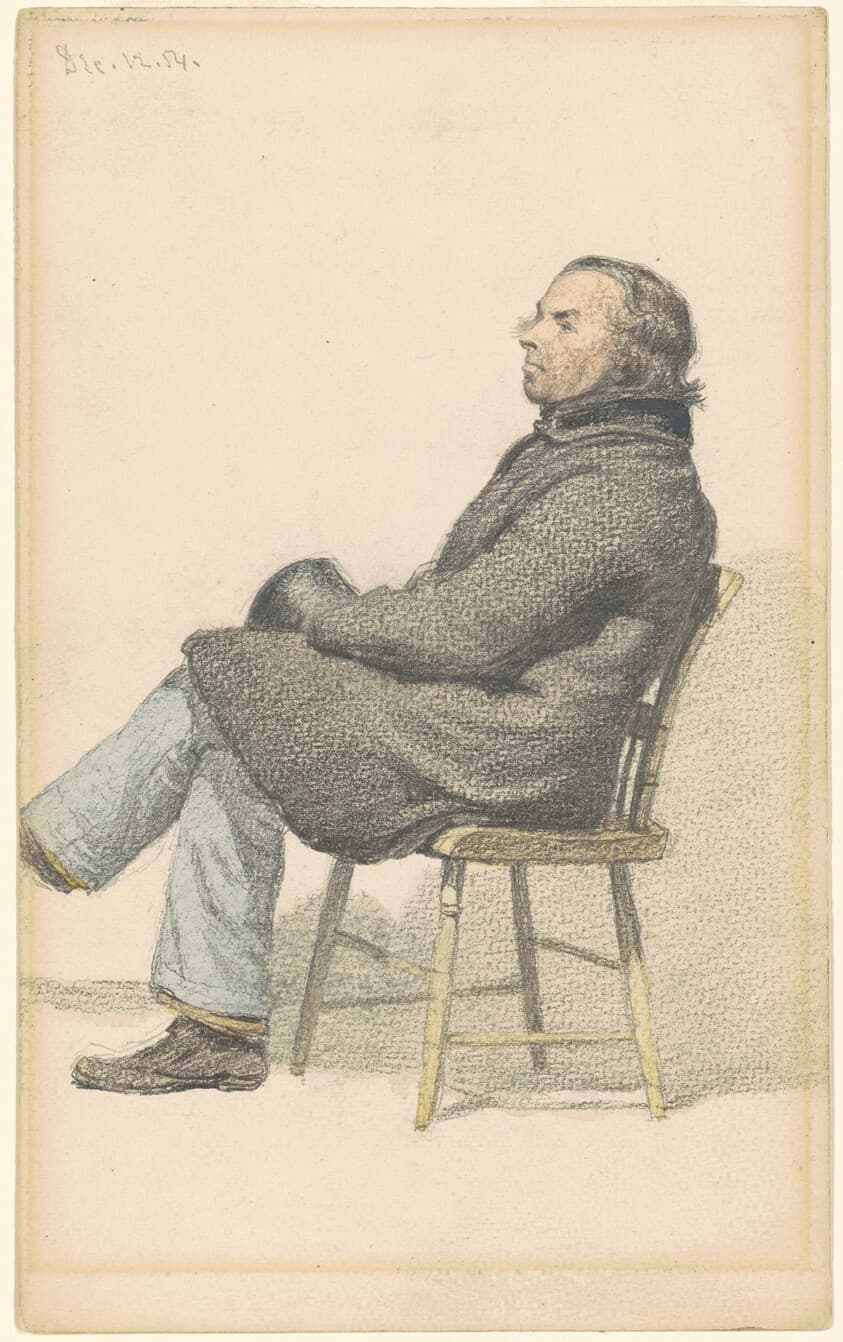Man Seated in Hitchcock Chair — Sanford Robinson Gifford