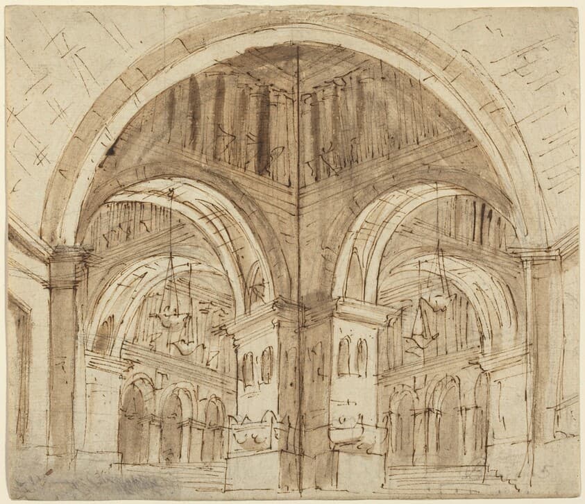 Design for a Vaulted Hall — Lorenzo Sacchetti
