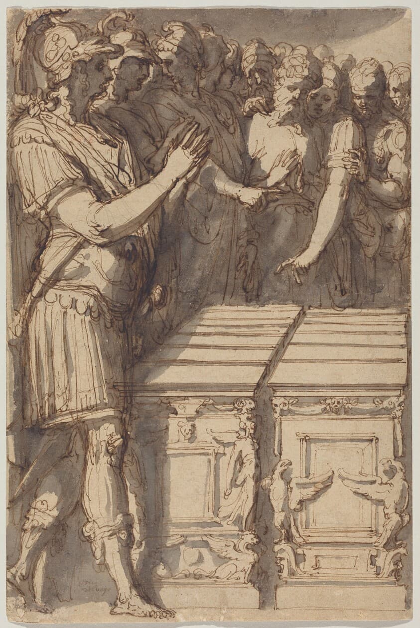 Alexander Consecrating the Altars for the Twelve Olympian Gods — Perino del Vaga