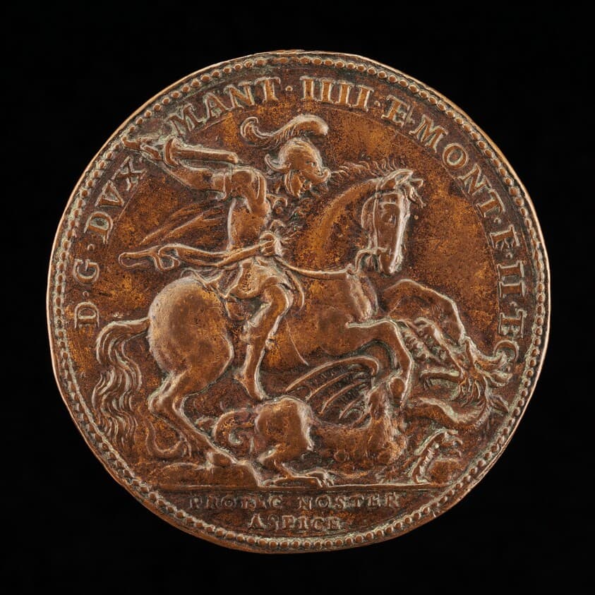 Saint George and the Dragon [reverse] — Gaspare Mola