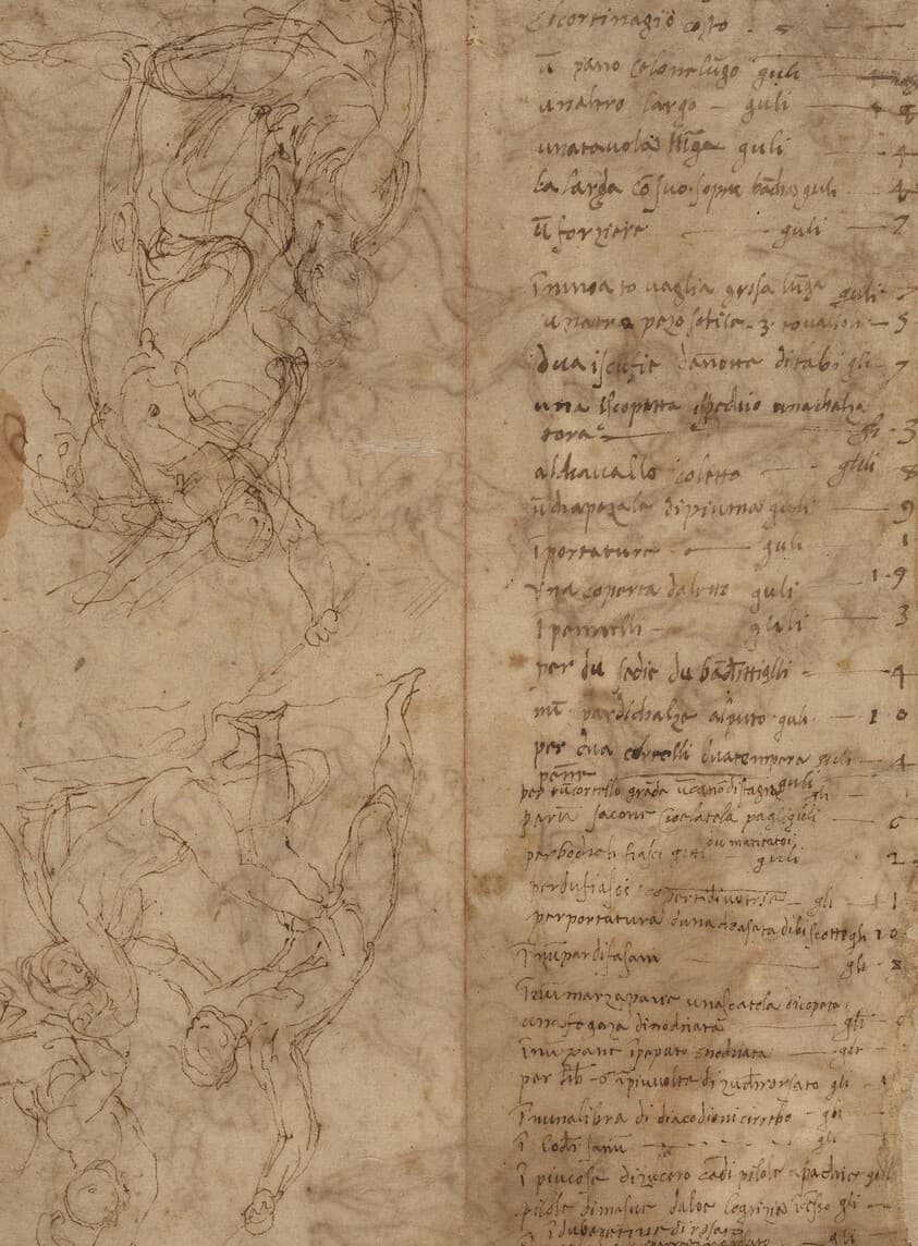 Figure Studies [verso] — Perino del Vaga