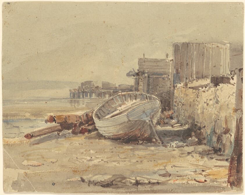 Beached Vessel — George Loring Brown
