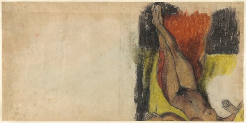 Study for Aita tamari vahine Judith te parari [verso] — Paul Gauguin