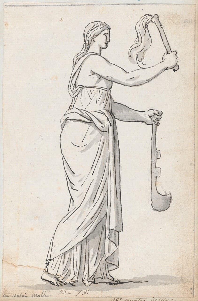 Woman from a Procession, from the Palazzo Mattei — Jacques-Louis David