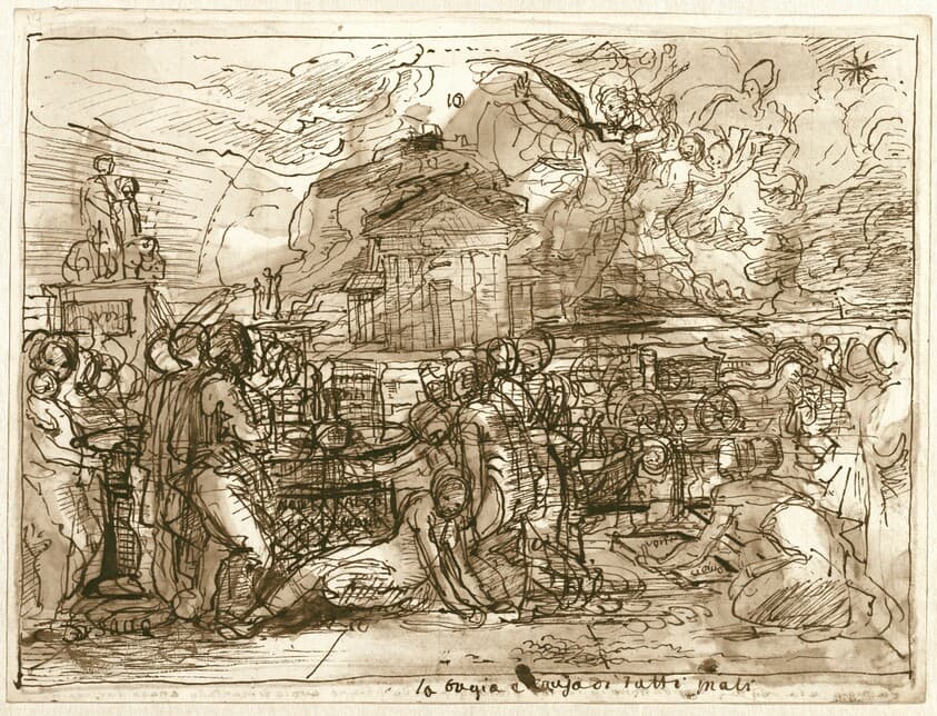 Falsehood Is the Cause of All Evil (recto); An Allegory of Truth and Falsehood (verso) — Fortunato Duranti