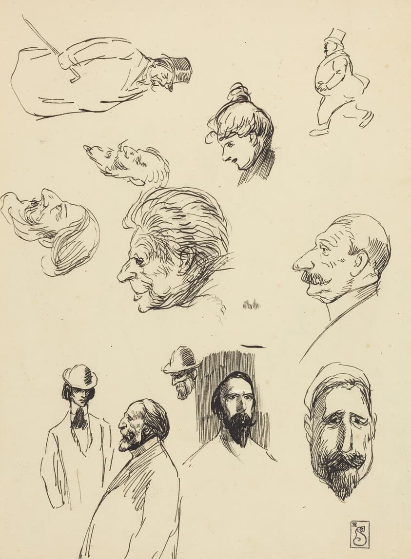 Studies of Figures and Heads — Théophile Alexandre Steinlen
