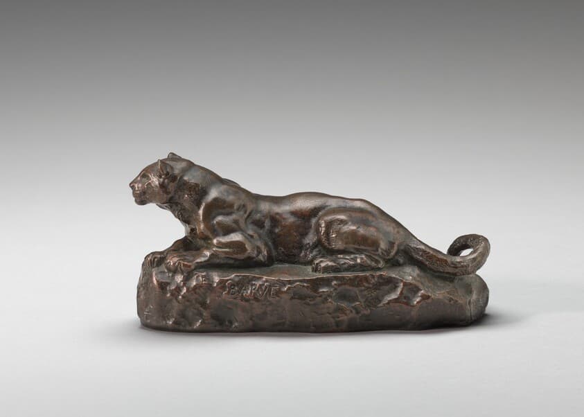 Reclining Tunisian Panther — Antoine-Louis Barye