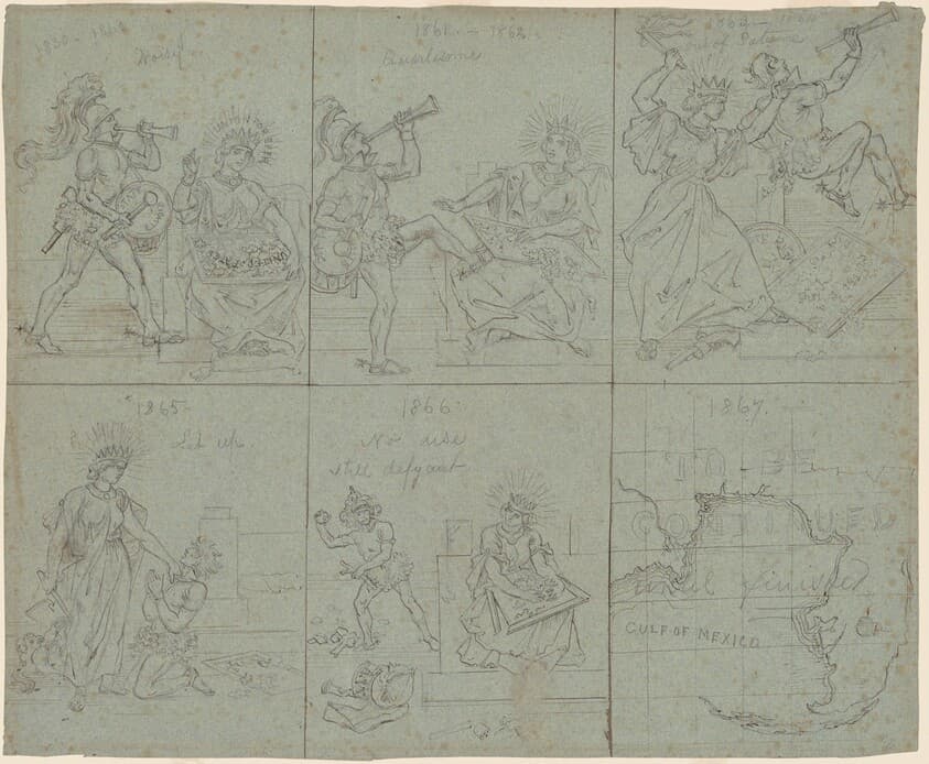 Political Cartoon of the American Civil War — Emanuel Gottlieb Leutze